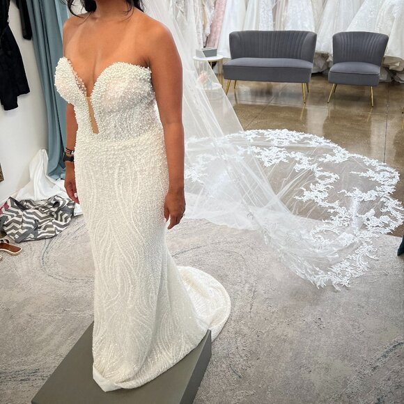 NEW Oksana Chorna Cornelia Beaded Wedding Dress - Picture 7 of 8